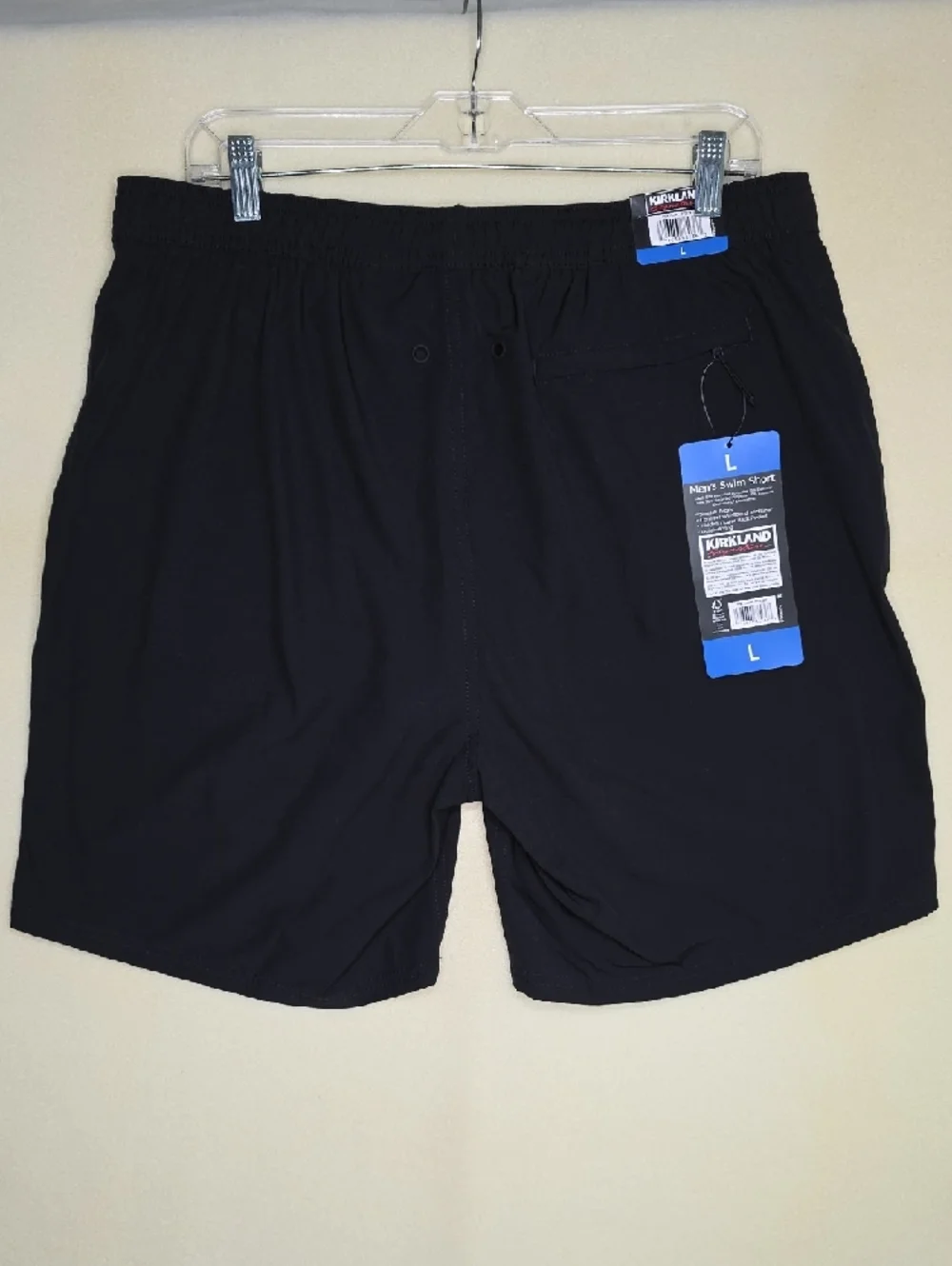 Kirkland Signature Black Men's Swim Short Size L‎ New